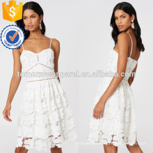 Latest Design White Lace Ruffled Mini Summer Dress For Sexy Girl Manufacture Wholesale Fashion Women Apparel (TA0215D)